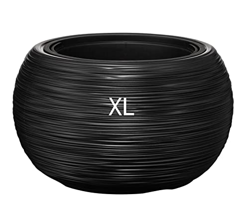 20 Runde Blumentopf-Aufsteller Aus Kunststoff – Schwarz, 20 Cm, Für Bessere Drainage