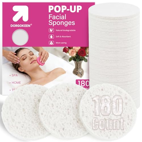 180 PCS Compressed Facial Sponges, Natural Eco Friendly Cellulose...