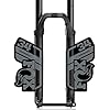 F-O-X Float 34 Performance Fork Sticker F-O-X34 Voorvork Decal MTB Fietsvork Stickers Fietsaccessoires (Color : Dark…