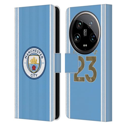Head Case Designs Officially Licensed Manchester City Man City FC Home Kit 2023 Champions Leather Book Wallet Case Cover Compatible with Xiaomi 14 Ultra