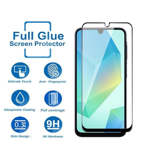 Image of Tempered Glass Screen Protector Compatible For Redmi A5 5G (6.88 Inch, Pack of 1) Black Cellphone With Edge To Edge Coverage And Easy Installation Kit