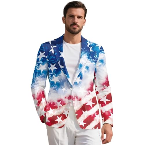 Men's Casual Blazer Business Suit Jacket Slim Fit One Button Sport Coat Blazers with Pockets for Dinner,Prom,Party
