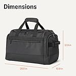 Amazon Essentials Lightweighted Carry-on Duffel with Wet pocket & Shoe Compartment 20 inches Black - Image 5