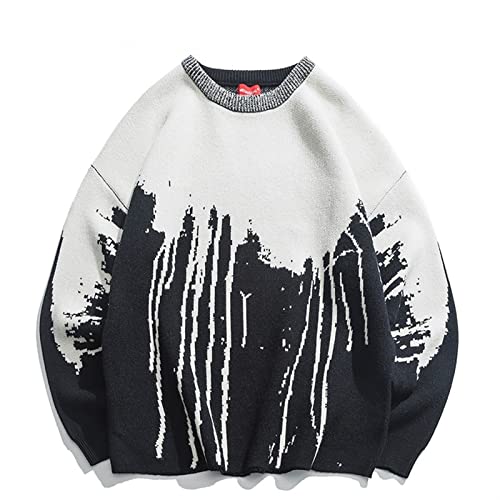 camisolas de pulôver masculinas Homens retalhos vintage feitos malha camisola mens pulôveres casuais