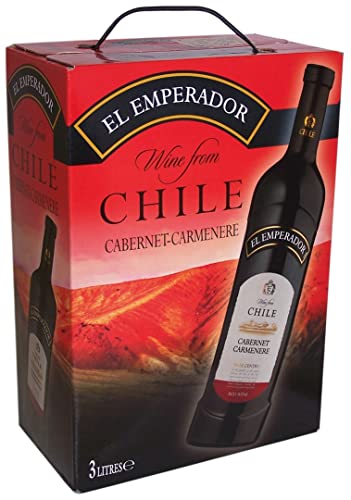 El Emperador - Vin rouge chilien Cabernet Carmenere cubi 3L Bag in Box, Valle Central Chili (1 x 3...