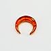 Uni Craft's Amber Stone Handmade Nose Piercing Septum Pincher Naga Body Jewelry Gauges Size 12g (2mm) to 1/2