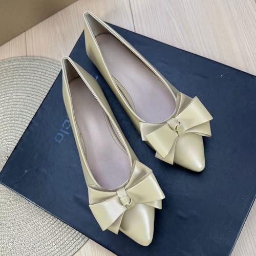 Image of SAILING LU Women's Bow-Knot Pointed Toe Ballet Flats