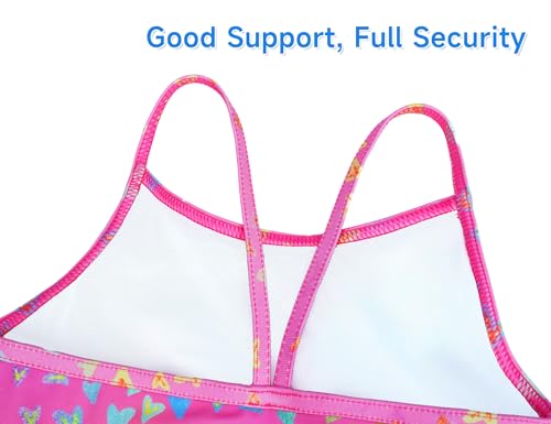 Girls Tankini Swimsuit 2-Piece Ruffle Bathing Suits UPF50+ Kids Beach Sport Swimwear Sets4