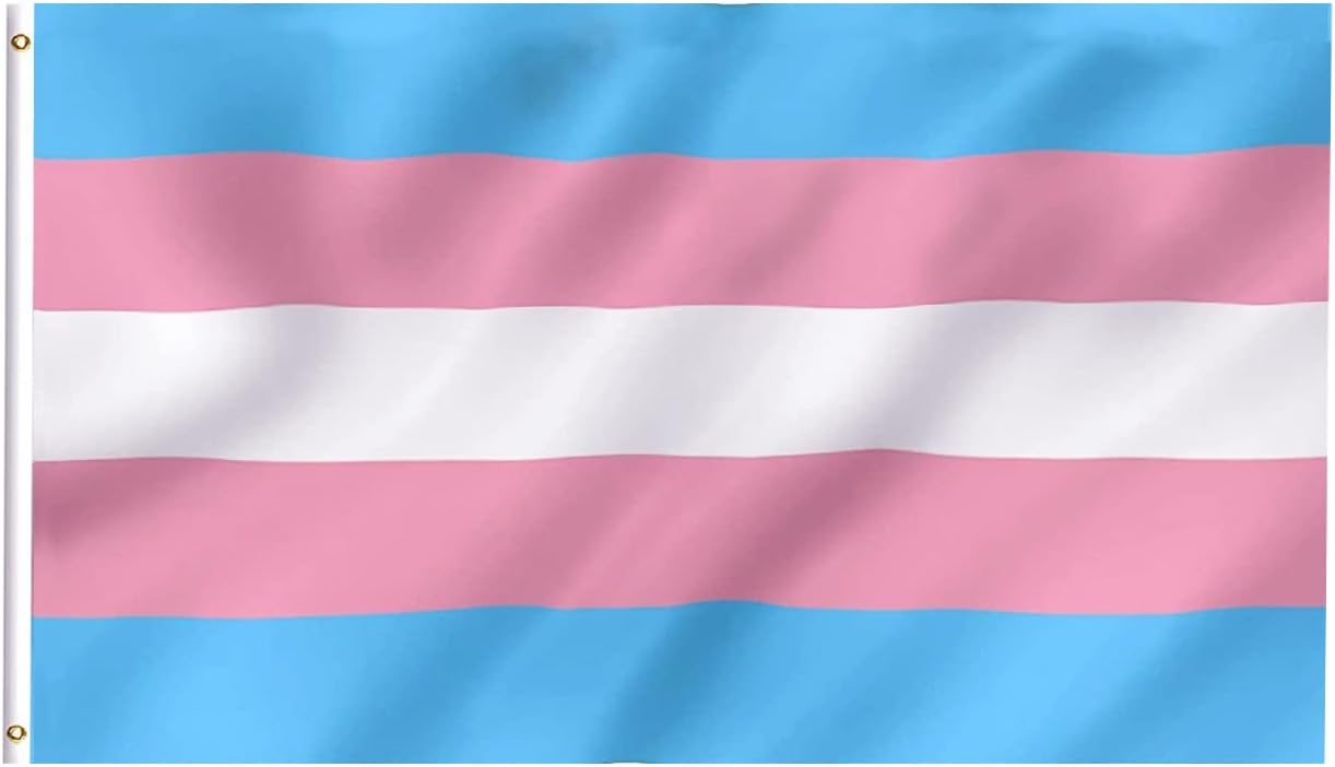 Transgender Pride Flag 3x5ft - Staont Flag Vivid Color and Fade Proof - Canvas Header and Double Stitched