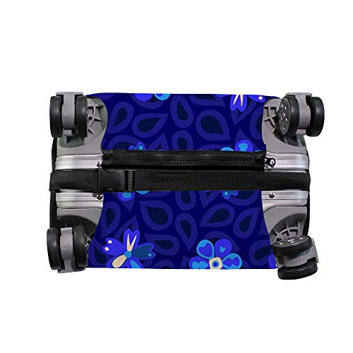Housse de valise lavable extensible de 45,7 à 81,9 cm motif bleu