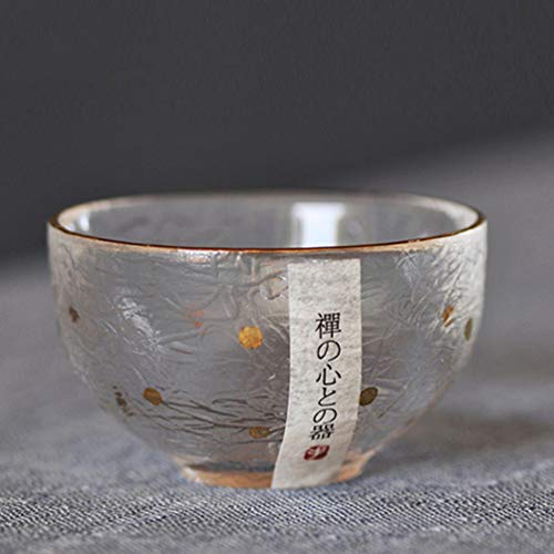 Copos japoneses para saquê de 4 peças Hemoton para saquê frio japonês, copos de saquê com borda dour