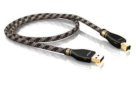 VIABLUE Via Blue KR-2 Silver High-End USB Cable A/B | for High Resolution Audio & High Sound Quality PC Audio (16.4 ft (5 m)