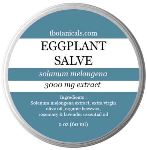 Eggplant Extract Cream for Skin Disorders, 3000 mg Extract, Eggplant Salve, Broad Spectrum Eggplant Extract, Balm for Skin Disorders, Eggplant Cream (2 oz)