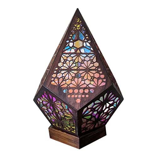 Star Large Floor Lamp With Usb Charging, Bohemian Hollow Geometric Retro Floor Decorative Lamp Led Colorful Diamond Lights Colorful 3D Projection Night Lamp Desk Lamp #TOP2