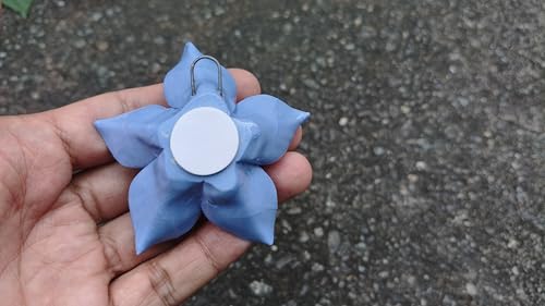 Image of Ceramic Flower Wall Art Decor, Artificial Flower Wall Sculpture,Handmade Ceramic Flowers for Home,Hallway,Living Room, Kitchen,Bathroom (Royal Blue,Gardenia, 2.76 inch)