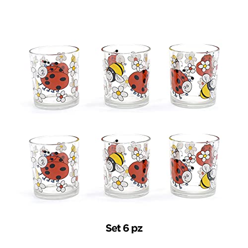 Takestop® Bicchieri in Vetro Trasparente Set 6