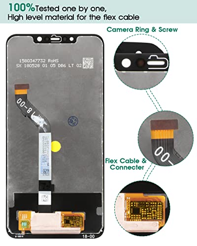 6.18" for Xiaomi Mi Pocophone F1 LCD Display Screen Assembly Sensor Touch Glass Panel Digitizer for Xiaomi Poco F1 Screen Replacement Repair Full Kit with Free Tools