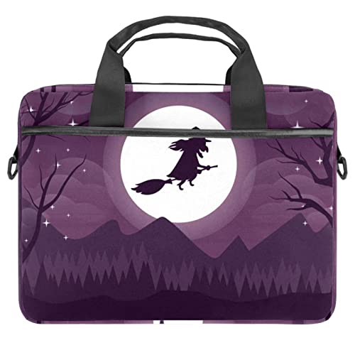 Sac bandoulière ordinateur 13 à 14 pouces sacoche motif plantes et Halloween