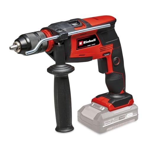 Einhell Perceuse à percussion sans fil TE-ID 18 Li-i Solo Power X-Change (18V, mandrin auto-serrant de 13 mm, rotation avant/arrière, variateur électronique, vendue sans batterie ni chargeur)