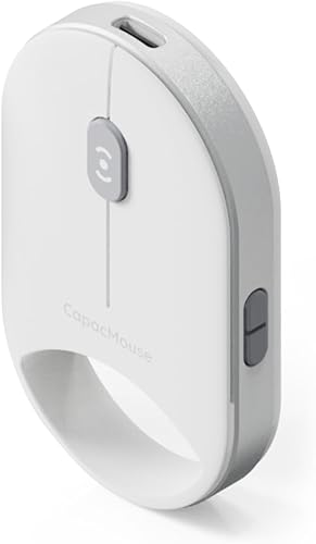 Mini mouse inalámbrico, mouse óptico silencioso portátil, diseño delgado y ligero con receptor USB, compatible con portátiltabletaescritorio (blanco)