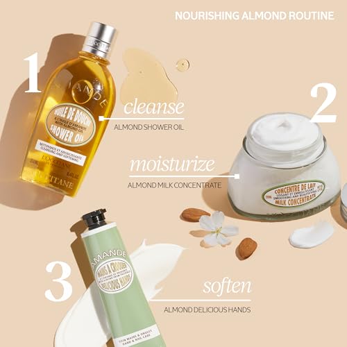 Image of L'Occitane Almond Delicious Hand & Nail Cream : Irresistible Scent | Softening | Moisturizing | Infused With Almond Oil | 24-hour hydration* (Pack of 2)
