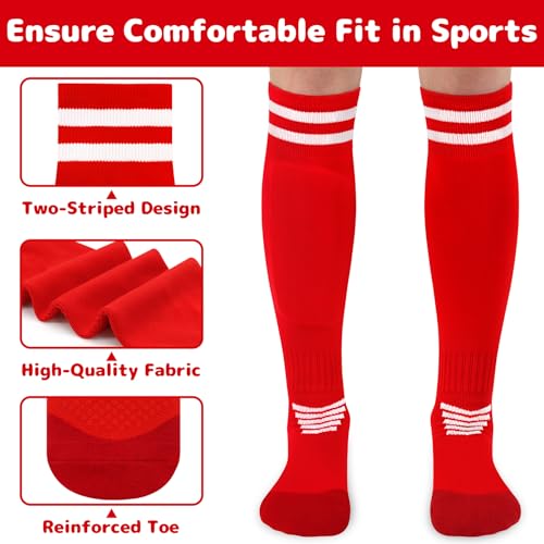 Image of Olreco Kids Soccer Socks Youth Baseball Socks Men Women Softball Sock for Girls Boys Football Sock Men Team Sports Accessory