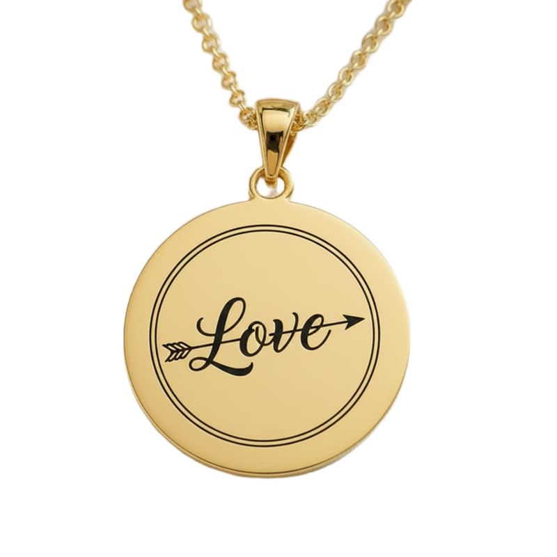 Pendentif flèche d'amour LKBEADS, le cadeau romantique en argent doré