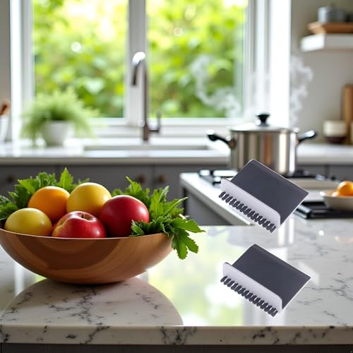 Image of 2 Pcs Black Kitchen Sink Squeegee Cleaner Countertop Brush Wiper Vegetable Cleaning Brush Wiper Home Kitchen Tool Fruit and Vegetable Cleaning Brushes Accessories Utensils and Gadgets