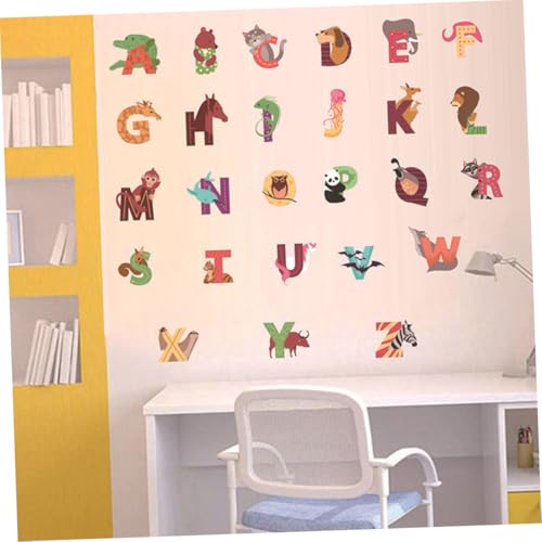 Vinilo decorativo de animales con 26 letras para habitación infantil miniatura 5