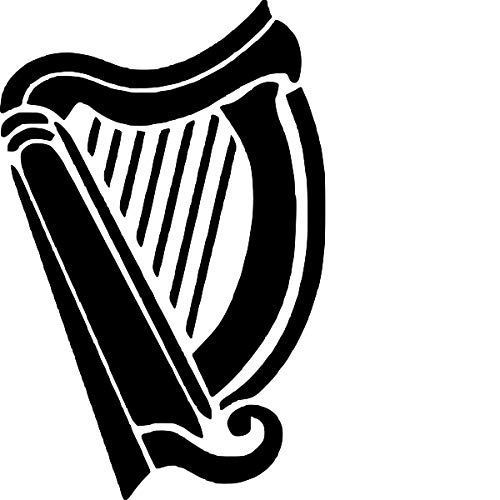Irish Harp Stencil - RE-USABLE 6.5 X 10 INCH