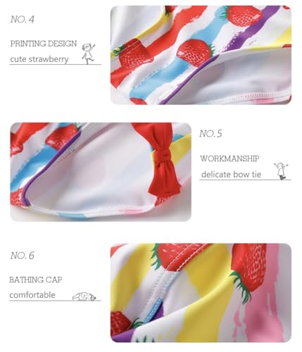Image of Baby Girls One Piece Swimsuit Yellow Swimwear Fruit Pineapple Bathing Suit Summer Beach Wear with Ruffle Butt