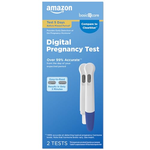 Amazon Basic Care Digital Pregnancy Test (Pack of 2)