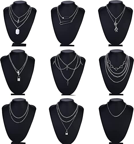 ADRAMATA 9 Pezzi Collane Donna Girocollo Piu