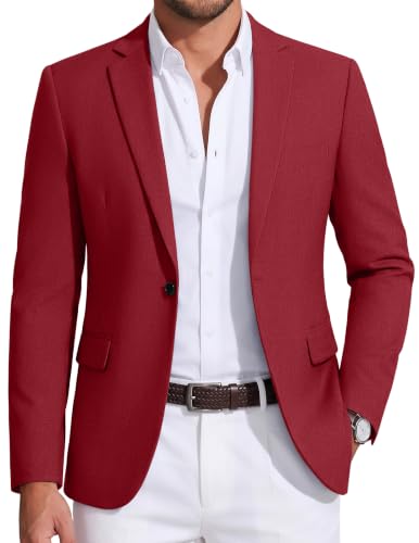 Image of COOFANDY Mens Sport Coat Casual Blazer One Button Business Suit Jacket
