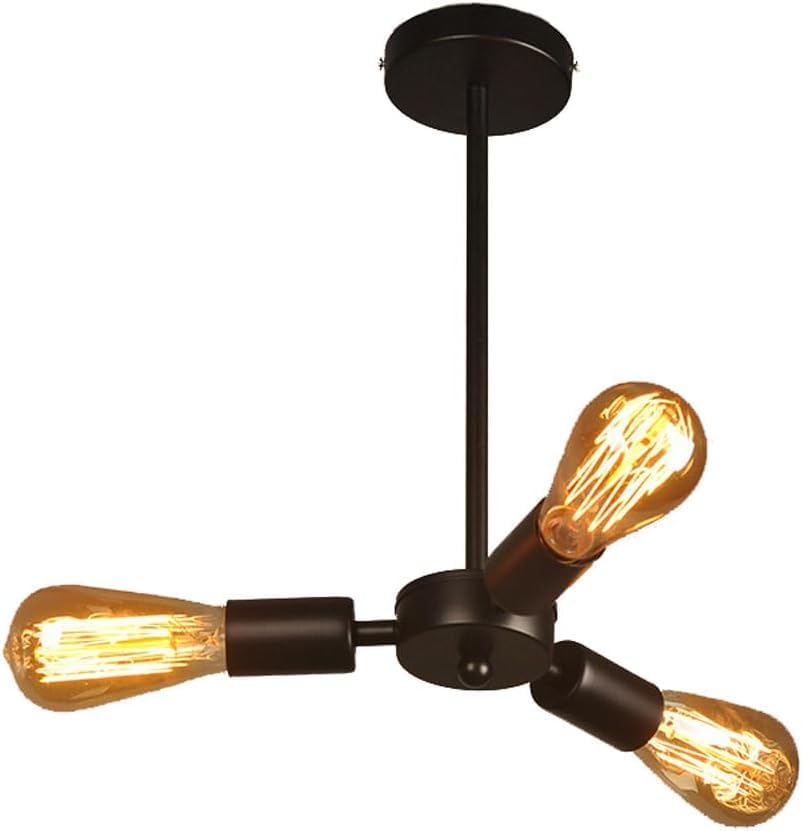 Suspensions multi-têtes fer noir scandinave pour illuminer une table sombre