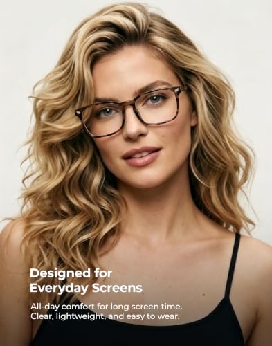 Image of TIJN Blue Light Blocking Glasses for Women Men Square Frame Nerd Eyeglasses Anti Blue Ray Computer Screen Glasses