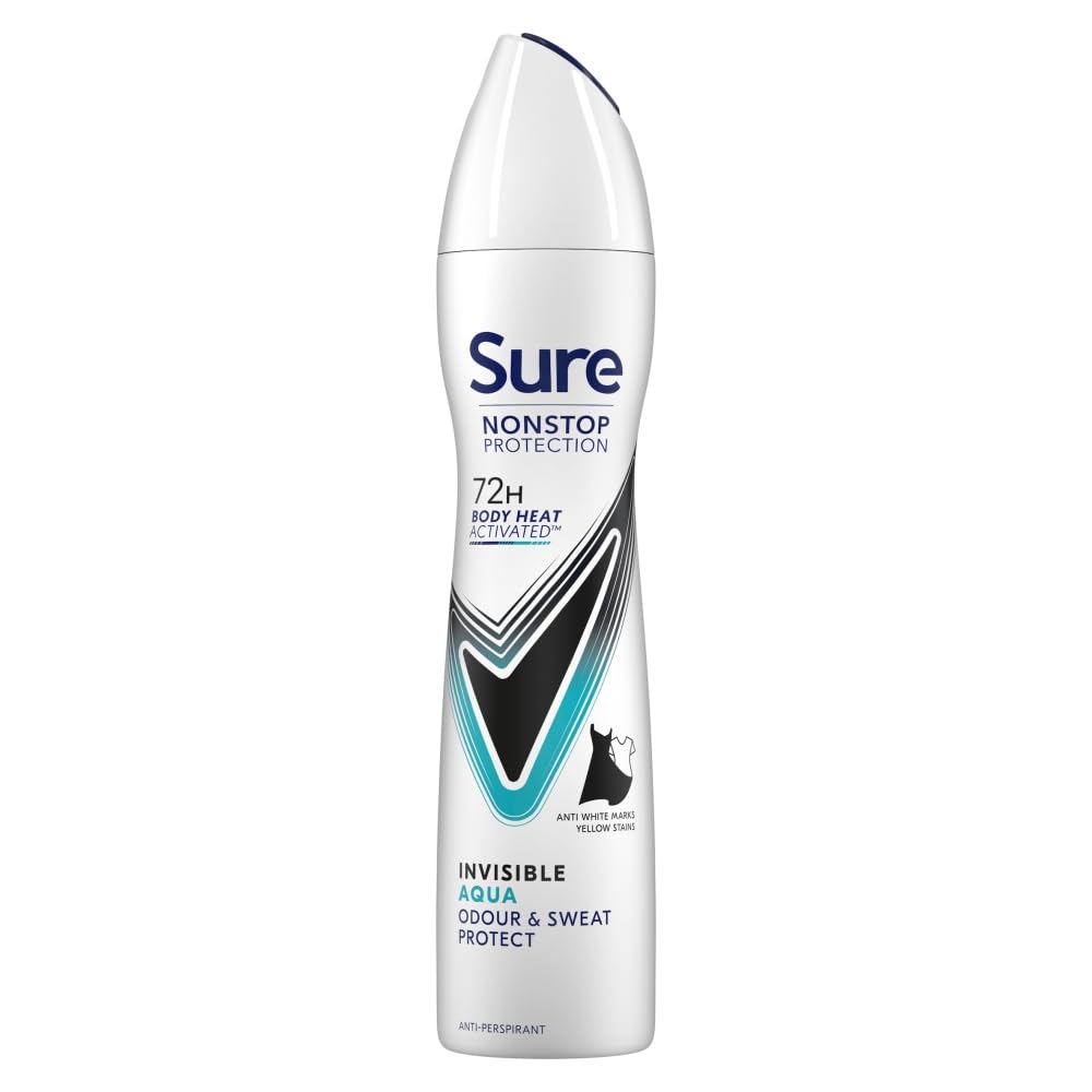 Sure Antiperspirant Deodorant Nonstop Protection Invisible Aqua 250ml