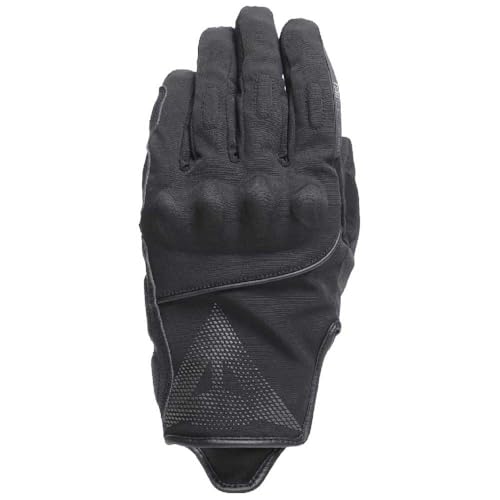 Dainese - Udine Wp Gloves, Guanti Moto Invernali Impermeabili D-Dry con Protezioni sulle Nocche, Schermo Tattile e Pulitore per Visiera, per Uomo, Black/Reflex, L