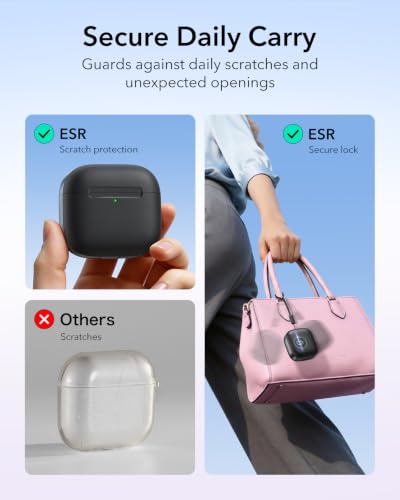 Image of ESR for AirPods 4 Gen Case, Compatible with MagSafe, Pulse Series, Black