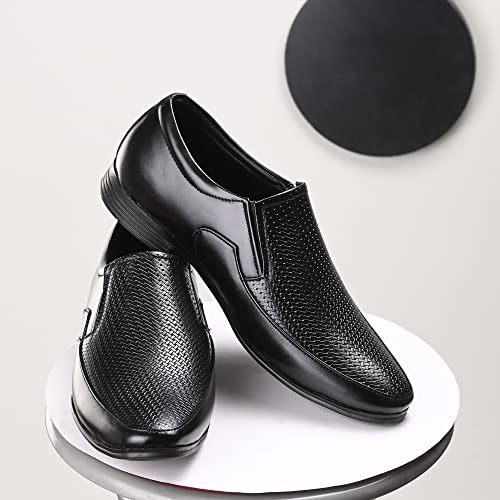 Image of Centrino Mens Formal Shoe |Slip-On Men's Formal Shoe | Stylish Non-Lace Design | Soft Cushioned Insole for Comfort | Perfect for Office & Formal Wear