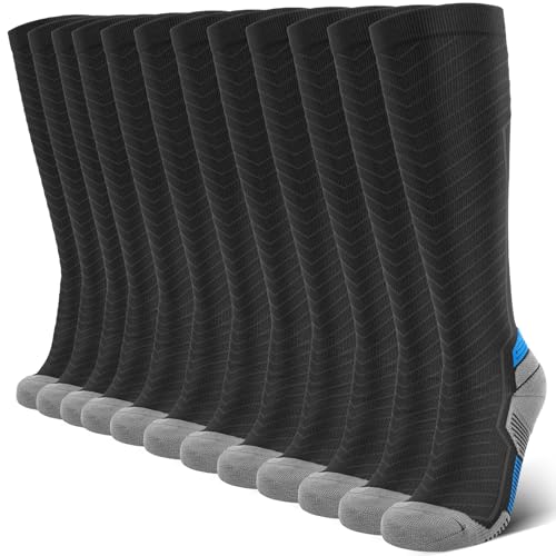 SONORAN Compression Socks for Women Men 20-30 mmHg Flight Compression Stockings Knee High Support for Running Flying Sport