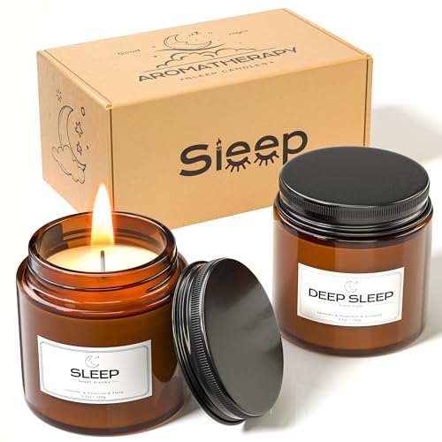 Bzhui Sleep Candles Gifts for Women, Lavender Scented Candles Gift Set for Anxiety, Lavender Promotes Sleep, Chamomile Relieves Stress, Relaxation/Birthday Gifts for Women… Bzhui Sleep Candles Gifts for Women, Lavender Scented Candles Gift Set for Anxiety, Lavender Promotes Sleep, Chamomile Relieves Stress, Relaxation/Birthday Gifts for Women…