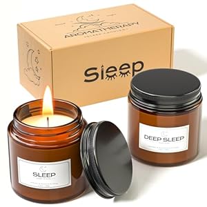 Bzhui Sleep Candles Gifts for Women, Lavender Scented Candles Gift Set for Anxiety, Lavender Promotes Sleep, Chamomile Relieves Stress, Relaxation/Birthday Gifts for Women…
