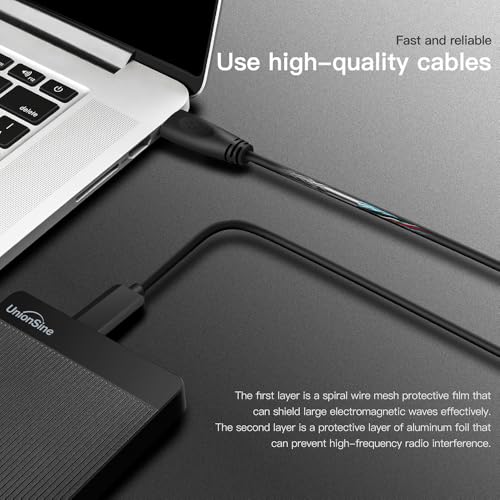 UnionSine 4TB Ultra Slim Portable External Hard Drive HDD-USB 3.0 - Image 6