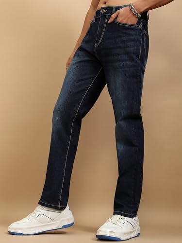 Image of Highlander Men's Straight Fit Jeans | Stretchable | Everyday Comfort & Style| Jeans for Man