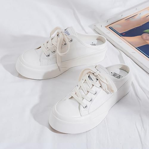 Canvas Mules for Women Backless Sneakers Slip on Comfortable Casual Shoes3
