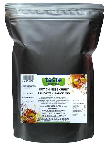 Taste Sensation Hot Chinese Takeaway Curry Sauce Mix - 1kg Resealable Pouch