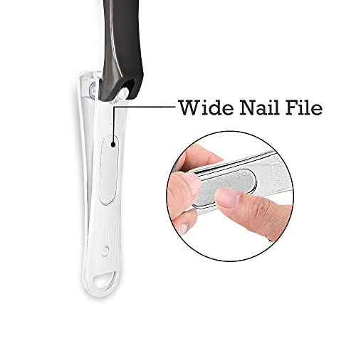 Image of DOCOSS Stainless Steel Nail Cutter Kit For Men and Women Nail Clippers set -Pack Of 2 (Black)