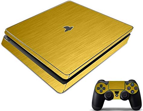 LidStyles - Kit de vinilo de protección para Sony PS4 Slim (MTS Gold)