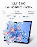OPPO Pad 5 12.1" 2.8K Eye-Comfort Display Tablet, 8+128GB, 5G, 10050mAh, Dimensity 7300-Ultra, 120Hz Augenschonung, KI Lesen & Schreiben, Quad-Lautsprecher, 33W SUPERVOOC, Starlight Black – Ansicht 3